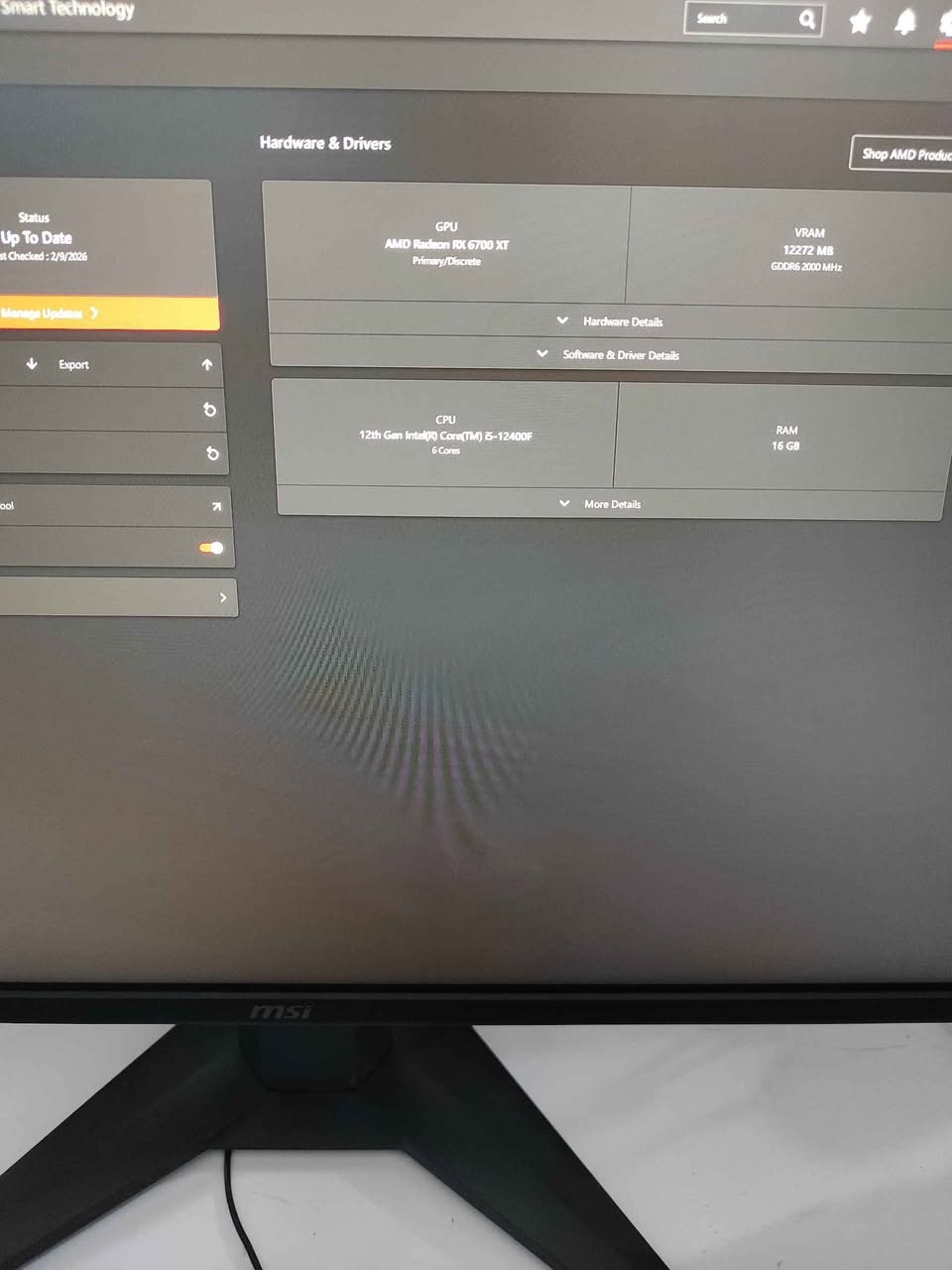 السلام عليكم PC Gaming  للبيع استعمال قليل جداً  المكان ميسان العمارة
 استخدام سنة وخمسة أشهر بالضبط
الاستخدام خفيف جداً وغير مكثف ما مشغل اي برامج أو ألعاب ثگيلة عليه ومتروك فترة انشغال بسبب الدراسة سادس. 
الجهاز نظيف جداً وكارتوناته كاملات كلهن مثل الجديد
 المواصفات:
 المعالج: Intel Core i5-12400F
 كارت الشاشة: Sapphire Nitro+ RX 6700 XT 12GB
  المذربورد: ASUS PRIME H610M-K D4
 الرام: 16GB (2x8GB) T-Force Delta RGB 3200MHz
 الخزن: 512GB M.2 NVMe (PNY)
 البورسبلاي : Segotep GN750W 750W
 الكيس: Talos E3 Mid Tower
 المبرد: LC-RI20 RGB غازي
 UPS: 1500VA tiger اوفلاين
شاشة:MSI MAG 275QF 2K 180HZ
ماوس+ كيبورد + ماوس باد عاديات تجاريات
الجهاز يشغل العاب تربل اي على جودة 2K وفريمات عالية
للاستفسار مراسلة خاص أو واتساب ***********
السعر: 1,300,000 دينار عراقي ما بيه مجال عمارة, ميسان
