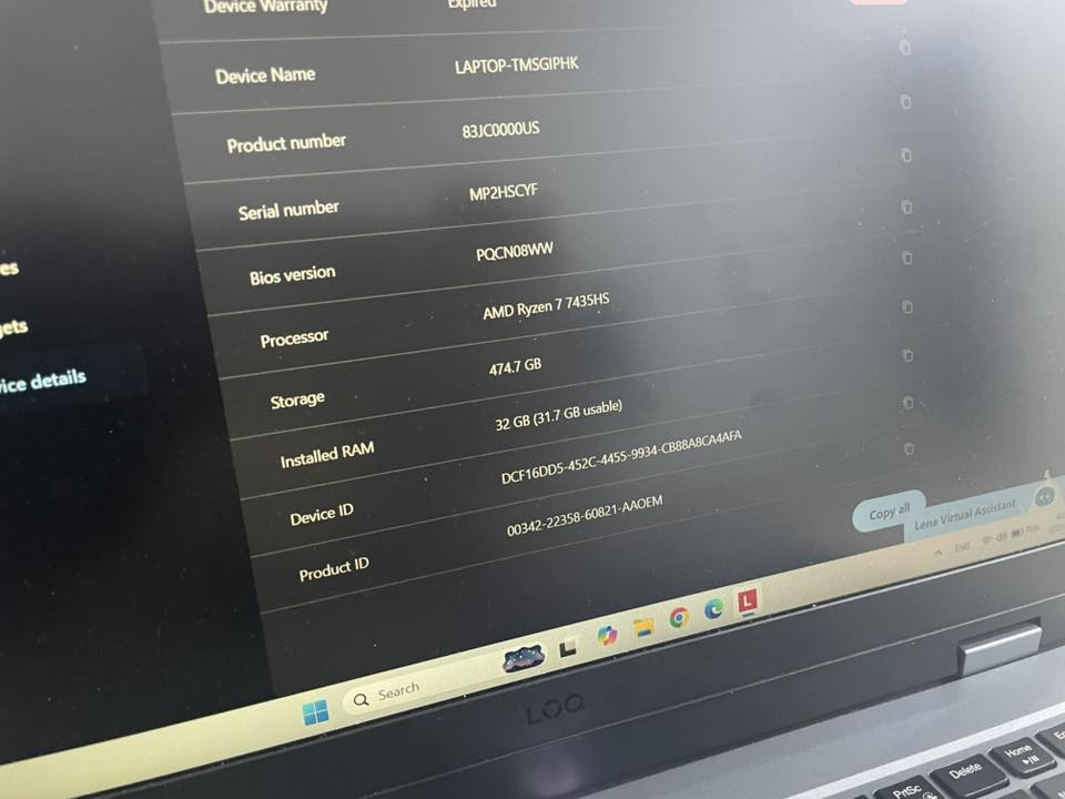 🛑 للبيع لابتب (Lenovo LOQ) - وحش القيمنق، التصميم، والهندسة
اللابتب بحالة ممتازة جداً (نظيف جداً) وجاهز للأعمال الثقيلة.
المواصفات الفنية:
• المعالج (CPU): Ryzen 7 7435HS (أداء عالي جداً).
• كرت الشاشة (GPU): RTX 4060 8GB (بقوة 115W TGP) - يشغل كل الألعاب والبرامج الهندسية بسلاسة.
• الشاشة: دقة عالية مع ألوان واقعية %100 sRGB (مثالية للمصممين).
• الرام (RAM): 32GB DDR5 (تمت ترقيته خصيصاً لأداء جبار في الـ 3D والرندرة).
• التخزين (SSD): 512GB NVMe SSD (سرعة فائقة).
ملاحظة هامة:
الجهاز مطور جداً، فقط تكلفة ترقية الرام إلى 32GB DDR5 كلفت حوالي 160 دولار، مما يجعله مناسباً جداً لأعمال الثري دي (3D) والمونتاج والألعاب الحديثة.
السعر: مليون و320 ألف دينار (قابل للتفاوض البسيط).

للتواصل والاستفسار عبر الواتساب:
***********
