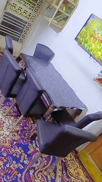 ميز مرمر • ٦ كراسي • توصيل