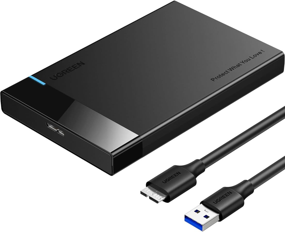 علبة قرص صلب UGREEN مقاس 2.5 بوصة، محول USB 3.0 إلى SATA III، تدعم أقراص SSD وHDD مقاس 2.5 بوصة، بسماكة 9.5 مم و7 مم، علبة قرص صلب خارجي بتقنية UASP، متوافقة مع WD وSeagate وToshiba وSamsung وHitachi - أسود

اللون: أسود

واجهة التوصيل: USB 3.0

العلامة التجارية: UGREEN

اللون: أسود

أبعاد المنتج: 5.04 بوصة طول × 3.23 بوصة عرض × 0.55 بوصة ارتفاع

أنظمة التشغيل: Mac، PC
 السعر 16 الف 
 يوجد توصيل لجميع محافظات العراق 
ملاحظة : يفحص المنتج قبل الوصول الى الزبون .


**إذا كنت صاحب هذا الإعلان وتريد حذفه لأي سبب، رجاءا أرسل رسالة إلى الدعم الفني**