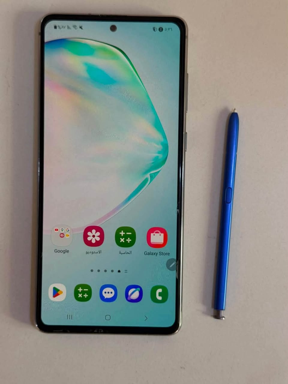 السلام عليكم
جهاز samsung note 10 lait 
مساحة التخزين 128 العشوائيه 8 ج.ب 
جهاز نظيف سعره 250 الف بي مجال بسيط 
مكاني بغداد للتواصل ***********
