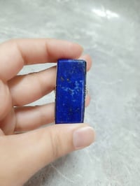 خاتم لازورد • فضة • حجم كبير ٤سم