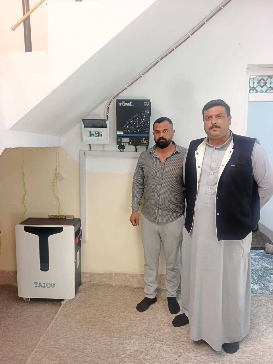 على بركة الله تم تنصيب طاقة للوالد ابو علاء الحمداني في ديار بكر
#ضمان_البطارية_5سنوات

تم بفضل الله تجهيز و  تنصيب منظومة طاقة شمسية لمنزل #الشيخ_علي_طلب_صالح

#قضاء_الدبس

تجهز المنظومة المنزل ب 20 أمبير نهاراً

بالاضافة الى 16 أمبير ليلاً  . 

مكونات المنظومة: 

🔵 الواح نوع (لونجي 620  W ).   ذات وجهين وذات كفائة عالية بضمان 15 سنة. 

🔵 جهاز انفيرتر نوع)(marvel  )حجم 6KW (27 امبير)  بضمان سنتان 

🔵بطارية ليثيوم  16 kw TACO   عمراً. وبعمر افتراضي 18 سنة وبضمان 5 سنوات 

#مكتب #سولار #بلص #للطاقة #الشمسية. 

#العنوان #محافظة #كركوك #قضاء #الحويجة #سايدين

#المعارض #مقابل #دائرة #كهرباء #الحويجه

#بالقرب #من #خدمات #حازم #السلطان

 #مهندس #ابراهيم_حسن

***********

#سعيد_الجميلي

***********
