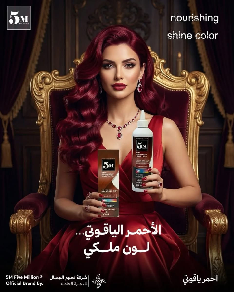 الجرأة لها عنوان.. واللون هو البركان! 🔥
لا تقبلي بالألوان الباهتة. مع الصبغه العشبيه من 5M Five Million nourishing shine color الجديد ، شعرك لا يتلون فقط، شعرك يتحدث! 🌋
تقنية البروتين المبتكرة تمنحك أحمر بركاني بلمعان يفوق التوقعات، وبدون أي ضرر (خالٍ من الأمونيا والبيروكسيد).
كوني أنتِ الحدث.. كوني البركان 💥
‎#جديدنا #جديد #سحر #بركان #نار

___________________

للاستفسار مراسلة الصفحه او مراسلة الرقم واتساب 
كوزمتك و ازياء الحاج جـواد الچايد
الـعـنـوان : المسيب-شارع البلديه القديم-مقابل صيدليه الجنوب
***********-***********
🚘 متوفر خدمة توصيل لجميع محافظات العراق 🚘
