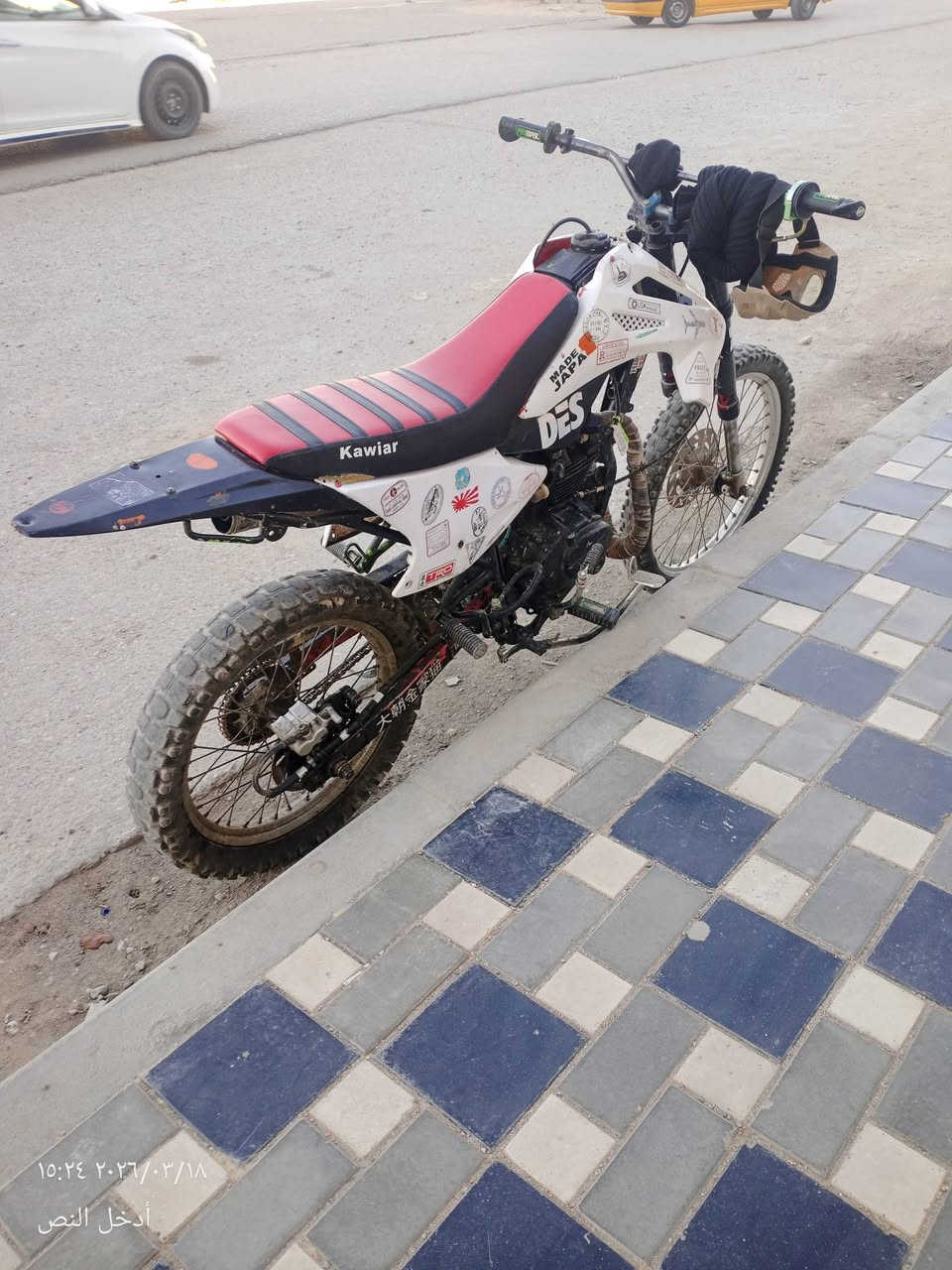 السلام عليكم دراجه قفاز للبيع دراجه جاهزه ما عوزها شي مكينه دايون مال ستوته دراجه حلوه ونضيفه ما بيها اي شي للعلم لدراجه وصخه ما مغسوله جاملغها لكدام موجود مكان الناصريه مركز سعر 450وبيها مجال رقم ***********
