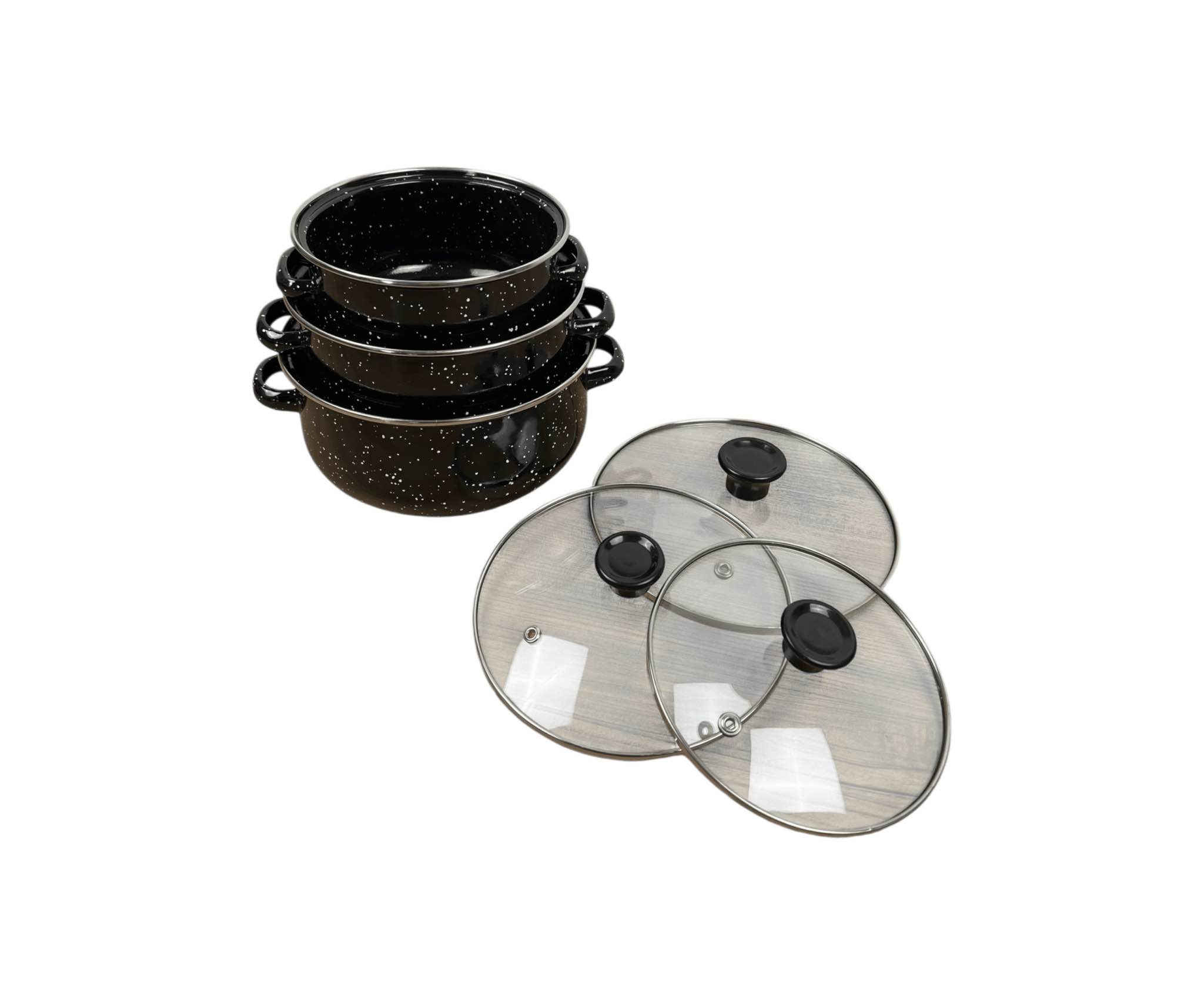 سيت قدور طبخ إيناميل ثلاثي مع أغطية زجاج

الاستخدامات

طهي الشوربات، المرق، الرز، والمعكرونة.

تحضير اليخنات والأطعمة اليومية بكميات مختلفة.

مناسب للاستخدام اليومي في المطبخ المنزلي.

مثالي للعائلات الصغيرة والمتوسطة.

المميزات

سيت مكوّن من 3 قدور بأحجام مختلفة لتغطية جميع احتياجات الطبخ.

مصنوع من معدن مطلي بطبقة إيناميل مقاومة للحرارة وسهلة التنظيف.

أغطية زجاجية شفافة مع فتحة بخار لمتابعة الطهي دون رفع الغطاء.

توزيع متوازن للحرارة يساعد على طهي متجانس.

مقابض جانبية متينة لسهولة الحمل والاستخدام.

تصميم منقّط أنيق باللون الأسود يناسب جميع المطابخ.

المقاسات:

- الكبير: قطر 20 سم – ارتفاع 9 سم
- الوسط: قطر 18 سم – ارتفاع 8.5 سم
- الصغير: قطر 16 سم – ارتفاع 8 سم

قياس الكارتون: 20 × 20 × 17 سم

محتويات الصندوق

قدر كبير قطر 20 سم + غطاء زجاجي.

قدر وسط قطر 18 سم + غطاء زجاجي.

قدر صغير قطر 16 سم + غطاء زجاجي.

الملاحظات

مناسب لمعظم أنواع المواقد المنزلية.

يُفضّل استخدام أدوات خشبية أو سيليكون للحفاظ على طبقة الإيناميل.

لا يُنصح بتعريض القدر لصدمة حرارية مباشرة (من حرارة عالية إلى ماء بارد).

يُغسل قبل الاستخدام الأول. ناصرية, ذي قار


**إذا كنت صاحب هذا الإعلان وتريد حذفه لأي سبب، رجاءا أرسل رسالة إلى الدعم الفني**
