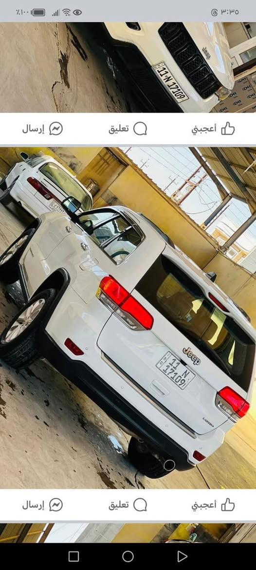 جيب للبيع موديل 2015 لاريدو الرقم بغداد بأسمي الضرر صبغ جاملغ وبنيد باب مبدل نفس لون بدون ايرباك سياره جاهزه من كلشي السعر 210 ،،(***********)
