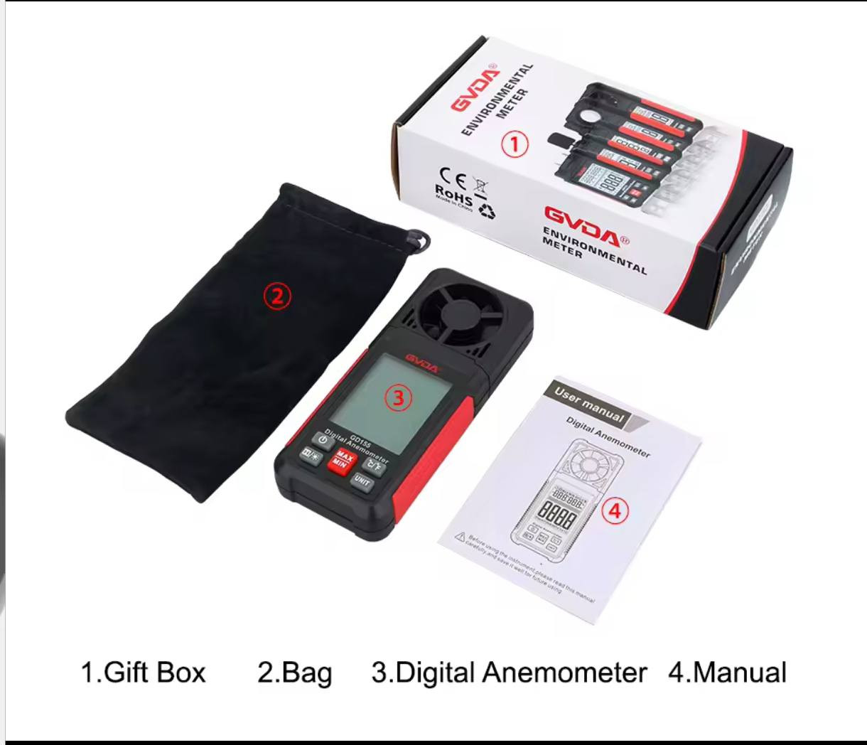 ماركة GVDA مقياس شدة وسرعة الرياح الرقمي المحمول مع قياس درجة الحرارة والرطوبة 
مااعرف سعره خلي سعرك واخذه


**إذا كنت صاحب هذا الإعلان وتريد حذفه لأي سبب، رجاءا أرسل رسالة إلى الدعم الفني**