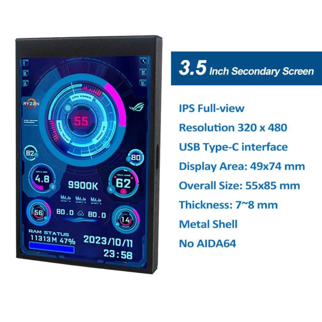 ⚡ شاشة Turing Smart Screen 3.5" IPS – لمراقبة أداء وحرارة جهازك باحترافية!

🚀 المميزات والمواصفات:
🔹 شاشة ثانوية ذكية بحجم 3.5 إنش تعرض معلومات الكمبيوتر بالكامل (حرارة المعالج CPU، كرت الشاشة GPU، استهلاك الرام RAM، والشبكة).
🔹 لا تحتاج HDMI: ميزة رهيبة! تعمل بكيبل USB واحد فقط (Type-C) يأتي معها، مما يوفر منافذ كرت الشاشة.
🔹 شاشة IPS Panel: ألوان زاهية وزوايا رؤية واضحة جداً من أي اتجاه.
🔹 تخصيص كامل: تأتي مع برنامج خاص يحتوي على مئات الثيمات (Themes) والأشكال لعرض المعلومات، وتقدر تصمم واجهتك الخاصة.
🔹 تشغيل تلقائي: تعمل تلقائياً مع تشغيل الكمبيوتر (One Click Start).
🔹 تضفي لمسة جمالية احترافية جداً عند وضعها داخل "الكيس" (Case) أو على المكتب.
🔹 سهلة التركيب ولا تستهلك من موارد الجهاز أو الفريمات أثناء اللعب.

​الحالة: متوفر ✅
📦 السعر: 43,000 دينار فقط! بغداد, العراق


**إذا كنت صاحب هذا الإعلان وتريد حذفه لأي سبب، رجاءا أرسل رسالة إلى الدعم الفني**