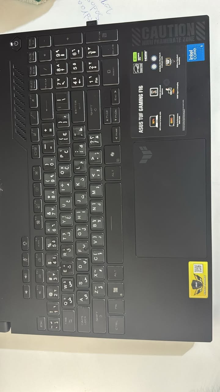 السلام عليكم شباب قيمولي هذا الاعلان و شكد تسوى
🔥 للبيع ASUS TUF Gaming F16 🔥
✅ الحالة: نظيف جداً واستعمال خفيف
✅ نسبة النظافة الخارجية: 99%
✅ نسبة البطارية: 93%

💻 المواصفات:
🔹 المعالج: Intel Core 5 210H
🔹 كارت الشاشة: RTX 4050 6GB
🔹 الرام: 16GB
🔹 التخزين: SSD 512GB
🔹 الشاشة: 16 إنج 144Hz

🎮 الجهاز جاهز للألعاب والشغل بدون أي نقص
✅ ويندوز أصلي
✅ جميع التعاريف والبرامج منصبة وجاهزة

📦 الملحقات:
✔ شاحن أصلي
✔ حقيبة ASUS أصلية
✔ ماوس عادي
✔ سماعة G435
‏✔ Mouse Pad عادي 
✔ هارد خارجي HDD 1TB

🎯 الهارد الخارجي منزل بيه ألعاب متنوعة مثل:
‏Uncharted
‏Assassin’s Creed
‏Hitman
‏GTA V
‏Warzone
‏Generals وغيرها

❌ لا يوجد كارتون

📌 ملاحظة:
يوجد أثر أبيض صغير جداً بالشاشة ميتعدى ٤ سانتين كما موضح بالصورة، ولا يؤثر على الاستخدام أو الألعاب.

📍العنوان: بغداد - الدورة - البعيثة
💰السعر: 1,100,000 دينار

📞 الرقم: 
✅ متوفر واتساب

للمهتمين مراسلة أو اتصال


**إذا كنت صاحب هذا الإعلان وتريد حذفه لأي سبب، رجاءا أرسل رسالة إلى الدعم الفني**