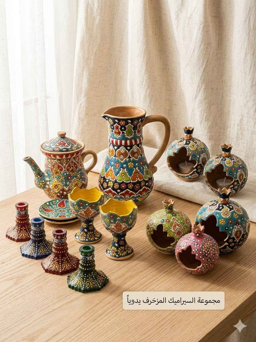 🏺✨ مجموعه الفخار السيراميك المزخرف يدويا  المميز ✨🏺

لمسة من الأصالة والجمال في مكان واحد ❤️

 قطع فخارية أنيقة مصنوعة بعناية لتضيف دفئًا وجمالًا لمنزلك، كما أنه خيار رائع للهدايا المميزة.

✅ تصميم تراثي أنيق
✅ جودة عالية
✅ هدية مثالية لكل المناسبات

للطلب والاستفسار راسلونا على الخاص 📩


**إذا كنت صاحب هذا الإعلان وتريد حذفه لأي سبب، رجاءا أرسل رسالة إلى الدعم الفني**