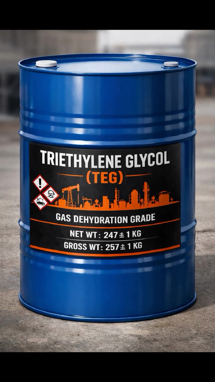 #متوفر الآن – Triethylene Glycol (TEG) 

تعلن شركة هايدرو فاب للتجارة العامة والمواد الكيميائية عن توفر مادة
Triethylene Glycol (TEG) عالية الجودة، والمستخدمة في عمليات تجفيف الغاز الطبيعي داخل المنشآت النفطية.

✔ أداء عالي في إزالة الرطوبة ومنع تكوّن الهيدرات
✔ مناسب لشركات النفط والغاز والمصافي
✔ جودة موثوقة وقابلية إعادة الاستخدام داخل الأنظمة الصناعية

📦 تفاصيل التعبئة:

- الوزن الصافي (Net Weight): 247 ± 1 كغم
- الوزن الإجمالي (Gross Weight): 257 ± 1 كغم

🧪 إمكانية توفير عينة للفحص قبل التعاقد

 #الموقع: أربيل – طريق مخمور
📞 للتواصل:
***********
***********

Hydro Fab
شريككم في توريد المواد الكيميائية لقطاع النفط والغاز
