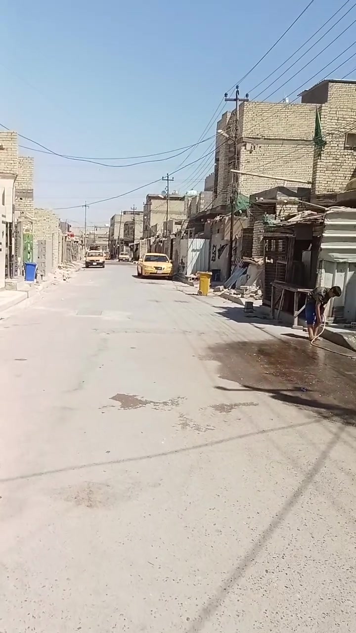 بيت البيع مساحة 100 متر طابقين البيت جاهز خدمات كاملة تبليط بحي الكوفة السعر 75 ***********
