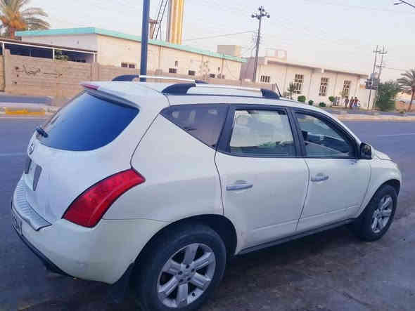 نيسان مورانو
موديل 2006 ***محرك 3500
رقم انكليزي انبار تحويل ثاني يوم
فول اوتماتيك
تبريد ثلج + تدفئه
سيارة ما ناقصة كلشي صدر كله جديد 
السعر65 وبيها مجال حگ الجية 
اي استفسار // ***********
