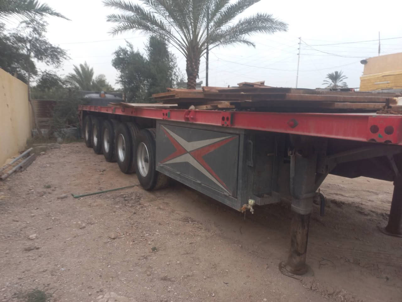 السلام عليكم عربة اوربية محددة للبيع مع صفاح الطول ١٣و٦٠خمس محاور المكان بغداد ***********
