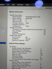Macbook air M1 Ram 8 Hard 256 نضافة 90% الملحقات الشاحنة فقط سايكل 65 ...
