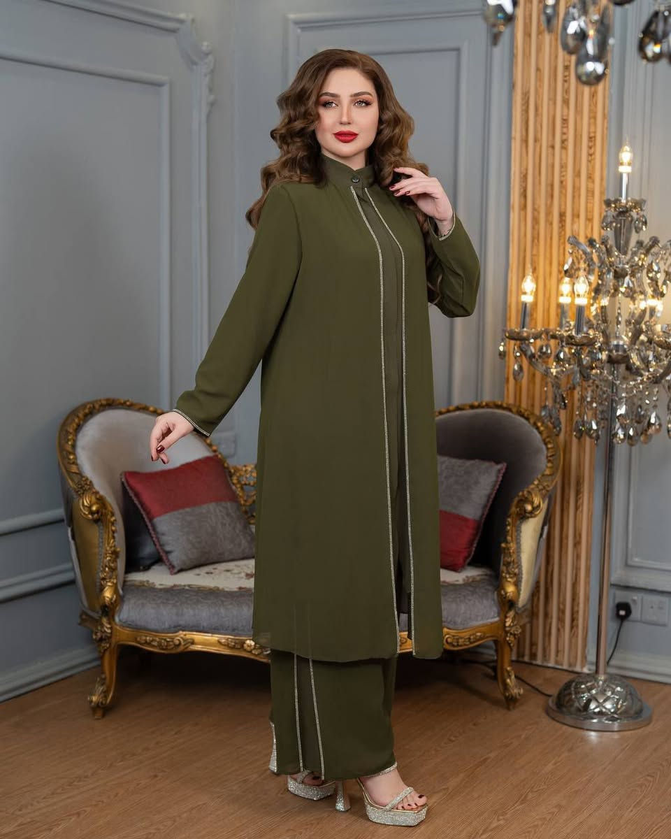 موديل #الباكستاني

3 قطع

متكون من سوت مع بنطرون مع شال
  
الاقماش شيفون  اصلي
  
🎀 الألوان :-الصورة

القياسات :-  من وزن 60 الى وزن 110

للطلب ولاستفسار على خاص او الواتساب ***********
