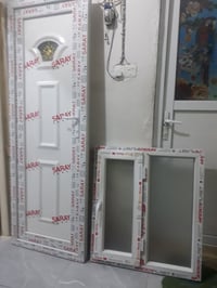 باب PVC ٢م • شباك ٩٠×٨٠ • جديد