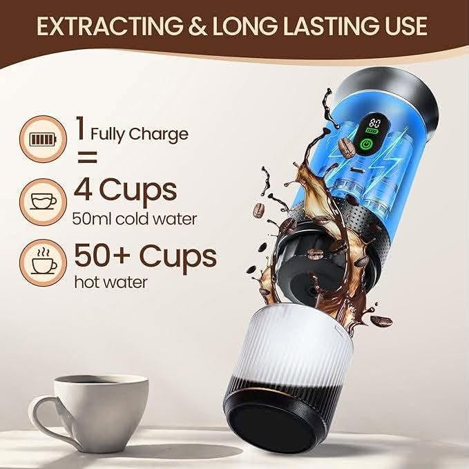 هذه محضرة قهوة إسبريسو محمولة (Portable Espresso Maker) موديل KF-JN-02.متعددة الاستخدامات (3 في 1): تدعم كبسولات نسبريسو (أو الكبسولات المتوافقة) والقهوة المطحونة.تسخين تلقائي: تحتوي على نظام تسخين داخلي للماء (عند استخدام ماء بارد) وتستغرق حوالي 3-4 دقائق للتسخين.ضغط قوي: تصل قوة الاستخلاص إلى 15-20 بار لضمان الحصول على كريمة غنية وطعم أصيل.سهلة الحمل: تصميم مدمج وخفيف الوزن، مما يجعلها مثالية للسفر، العمل، أو السيارة، وتشحن عبر كابل USB


**إذا كنت صاحب هذا الإعلان وتريد حذفه لأي سبب، رجاءا أرسل رسالة إلى الدعم الفني**