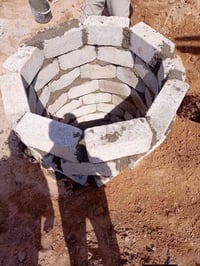 يوجد كادر حفر منهولات دائرية العرض متر ونص العمق حسب متريد الاستفسار و...