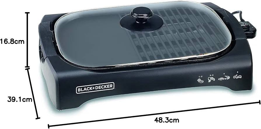 شواية كهربائية من بلاك اند ديكر، موديل LGM70، وتتميز بالمواصفات التالية:
الطاقة: بقوة 2200 واط لشوي سريع وفعال.
التصميم: مزودة بغطاء زجاجي سميك لمنع البقع، وتصميم مسطح مفتوح.
السطح: لوح شواء غير لاصق وقابل للإزالة لتسهيل التنظيف.
التحكم: تحتوي على وحدة تحكم في درجة الحرارة لطهي مجموعة متنوعة من الأطعمة.


**إذا كنت صاحب هذا الإعلان وتريد حذفه لأي سبب، رجاءا أرسل رسالة إلى الدعم الفني**