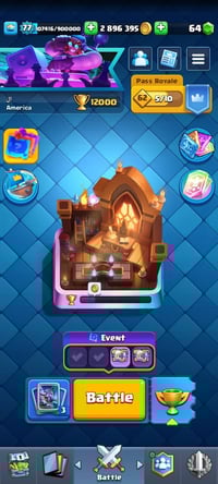 حساب كلاش رويال • لفل ٧٧ • ١٢٠٠٠ كأس