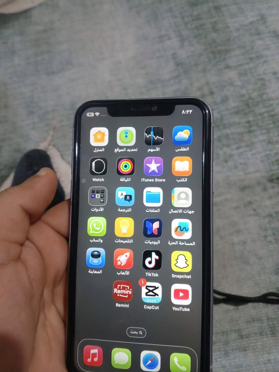 عادي ١١ ضهر مكسور ومبدل شاشه وكامرات ماتشتغل ذاكره ١٢٨ بطاريه ٦٩ سعر 170 او مراوس بايفون وتساب ***********
