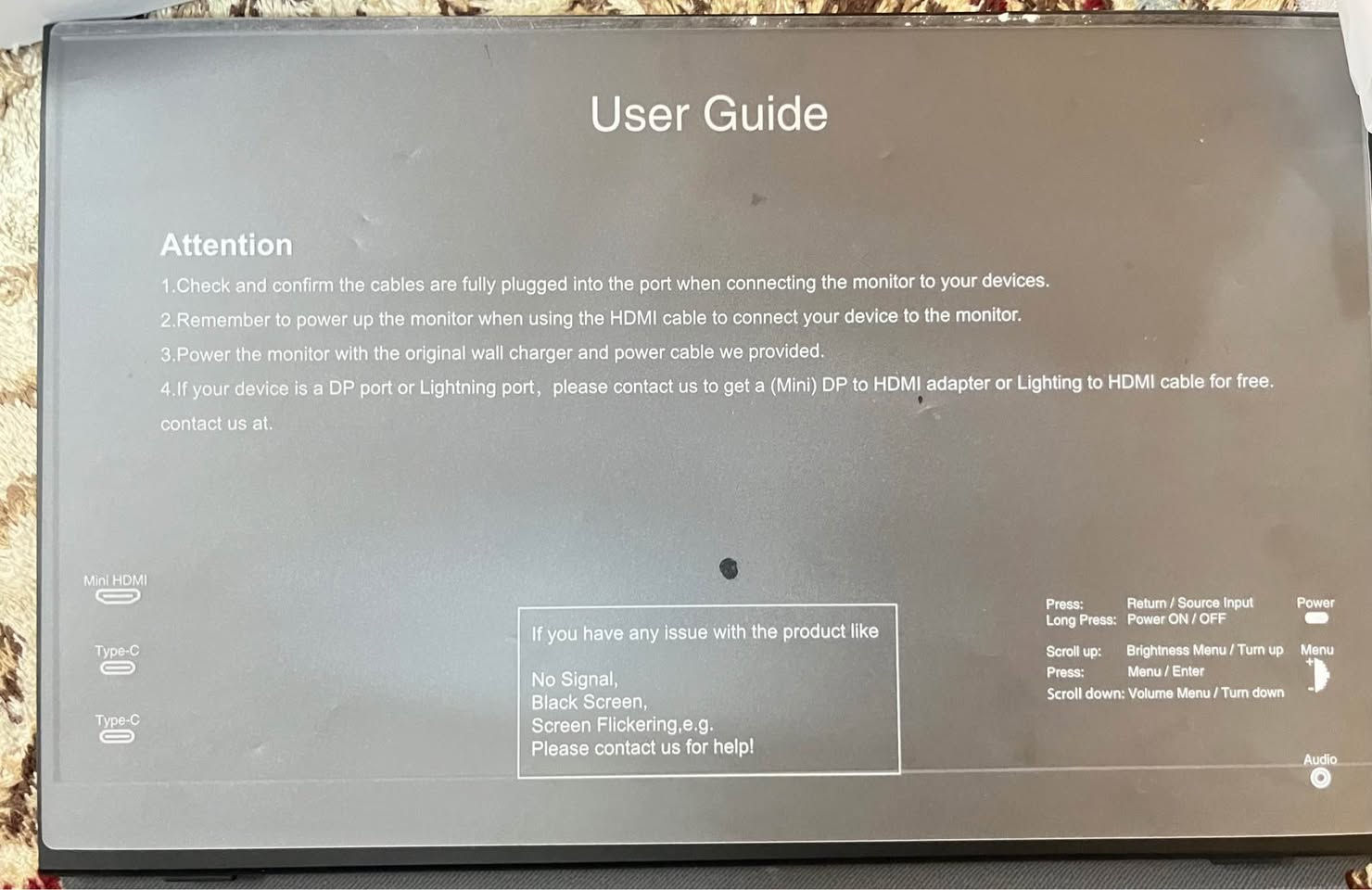 💻 شاشەی پۆرتەبڵ (Portable Monitor) ARWOEIS
بۆ لاپتۆپ، مۆبایل، و پلەیستەیشن
✅ تایبەتمەندییەکان:
• قەبارە: 15.6 ئینج (FHD IPS) ڕوونییەکی زۆر بەرز.
• دیزاین: زۆر تەنک و سووک، بە ئاسانی دەگوازرێتەوە.
• پەیوەستکردن: کاردەکات لەسەر (Type-C و Mini HDMI).
• کەلوپەل: هەموو وایەرەکانی لەگەڵدایە + کەڤەری پارێزەر (ستاند)
💰 نرخ: 120 هەزار دینار (معامەلەیەکی زۆر کەم).
📍 ناونیشان: سلێمانی - پیرەمگروون.
🚚 گەیاندنمان هەیە بۆ هەموو شارەکان. دخان, السليمانية


**إذا كنت صاحب هذا الإعلان وتريد حذفه لأي سبب، رجاءا أرسل رسالة إلى الدعم الفني**