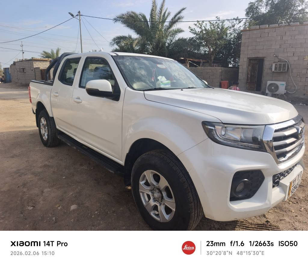 السلام عليكم …
  🚘 للبيع : كريت وول ونجل 7 كاز2020
ونكل 7 وكالة نهج العراق رقم بغداد

💥 المواصفات //
🔧 محرك قوي و اقتصادي 2000 تيربو
استهلاك الوقود 8.9 لتر كل 100km 
 السياره باسمي تحويل ثاني يوم 
✔️ كير عادي 6 سرعات 
✔️ مثبت سرعة 
✔️ بلوجكتر ذكي
✔️ كشنات جلد / كشن السائق كهربائي
✔️ مكيف ممتاز ❄️
✔️ نظام ABS و ESP
✔️ شاشة + بلوتوث 📱
✔️  كاميرا خلفية 🎥 + حساسات
✔️ مناسبة للعمل والسفر
✔️ بطارية جديدة 100W
✔️ كروز مثبت سرعة
✔️ بلوجكتر ذكي
✔️ نضام مراقبة ضغط الاطارات TPMS
✔️ اطارات ياباني هايلوكس 2024
  امامي دنلوب خلفي برنجستون قياس 265/70/16
السياره استخدام شخصي وكفائتها عاليه
وعليها ادامة كاملة فول مواصفات العدة كاملة وياها
فور ويل خفيف وثقيل مع دفلوك تلقائي لمحبين البر والرحلات جاهزة السيارة 
فقط بيها طخه بالباب العبري وره السائق مال دراجه والصفحه الثانيه بيها طخه زغيره كلش سنويه توه مجدده 

السعر 132 وبيها مجال مكان البصره ناحيه السيبه 
*********** البصرة, العراق
