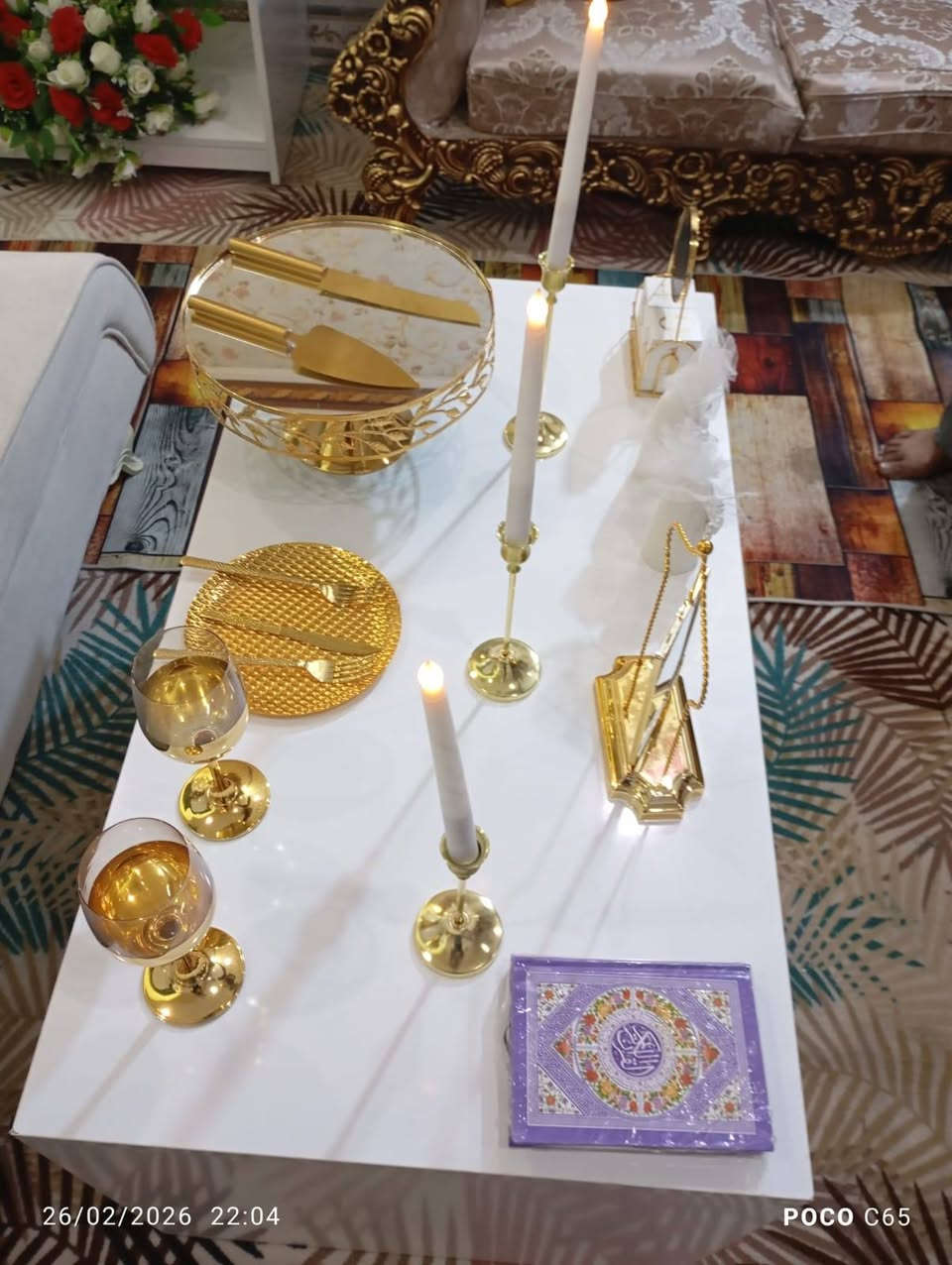 🎊 عيدكم فرح.. وعرسكم أجمل مع لمّة فرح 🎊  
مو بس كوشة.. هي لحظة عمر تنحفر بالذاكرة ✨  
كلشي جاهز كلشي مرتب وكلشي يلمع فرح 💕  
🚚 خدمة كاملة من التوصيل للنصب وإعادة الكوشة بعد المناسبة  
🎁 هدية خاصة للعرسان بمناسبة العيد من لمّة فرح.  
📞 للحجز والاتصال: ***********  
💬 واتساب متوفر لتثبيت الحجز. 
 المفاجأة بانتظاركم عند الاتصال.. لا تفوتوا الفرصة 🌸  
لمةفرح #عيدكمفرح #كوشةالعمر #كوشاتالمحاويل
