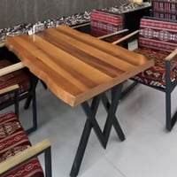 طاولة ١٢٠سم • ٤ كراسي حديد • ١٠٠ طاولة