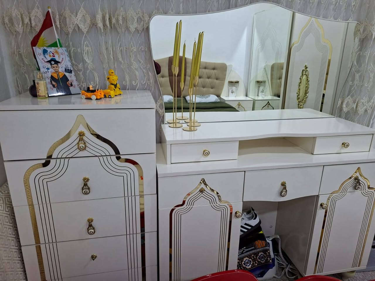 غرفه نوم 7قطع بدون دوشك نظيف بدون عيب سعر 450الف قفل عنوان #دهوك توصيل للموصل متوفر شراي تعال خاص ***********واتساب
