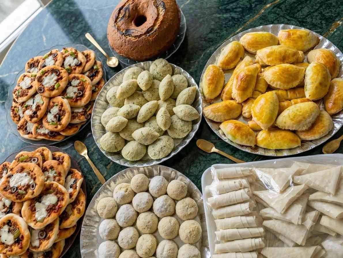 🥳عرض 50 الف
 مع كيكه هدية العرض 🍰😌
عرض لنهاية السبوع ويخلص😍
🍕بيتزا لحم 25 قطعه 
🥐فطائر جبن او لحم 25 قطعه 
🧆كبة تمن قلي 25 قطعه
🧆كبة مرق 25 قطعه 
🫔سمبوسه لحم 25 قطعه
🌯بورك لحم 25 قطعه
🍔همبرگر 16 قطعه

توصيل لباب البيت 
التوصيل فقط البصرة والزبير وكافه مناطق الزبير 
الحجز على الخاص 
قبل يوم او يومين الحجز 😍❣️
اي استفسار اتفضلوا خاص


**إذا كنت صاحب هذا الإعلان وتريد حذفه لأي سبب، رجاءا أرسل رسالة إلى الدعم الفني**