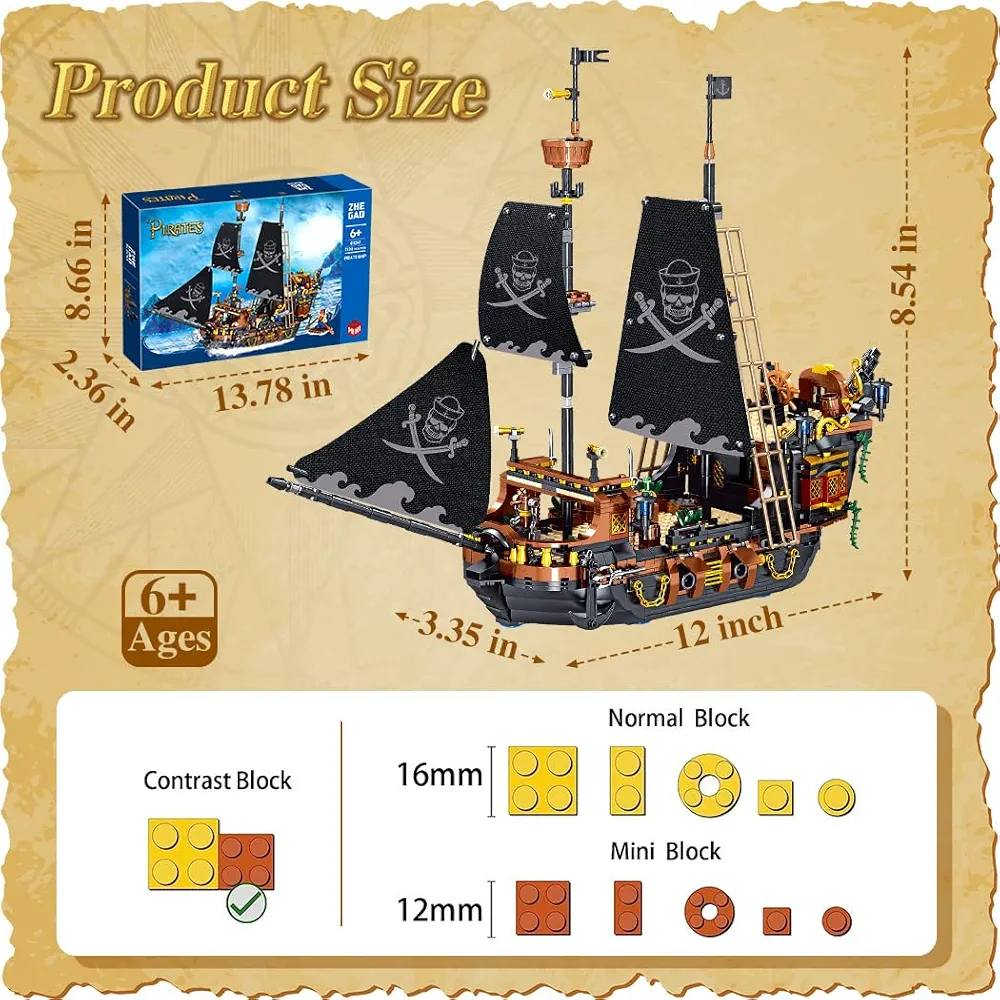مجموعة مكعبات بناء سفينة القراصنة من العلامة التجارية Zhe Gao (موديل A716)..
عدد القطع: تتكون المجموعة من 1328 قطعة. 

المميزات: تحتوي على تفاصيل دقيقة مثل أشرعة قماشية، أبواب مقصورة قابلة للفتح، ودفة تدور 360 درجة. 

الاستخدام: تعتبر لعبة تركيب ونموذج للعرض


**إذا كنت صاحب هذا الإعلان وتريد حذفه لأي سبب، رجاءا أرسل رسالة إلى الدعم الفني**