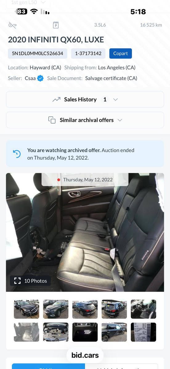 اسلام عليكم نيسان انفنتي كيو اكس 60موديل 20 فول للخير بدون اي نواقص جاهزهه بدون اي نواقص اترايك اخر العالم مكان السياره بغداد الغزاليه سعر 170ترهم مراوس شعدك دز خاص مكينه سته ياباني السياره وارد امريكي ضرر دوسه فقط صبغ جاملغ خلفي حداديه كير مكينه تايرات تبريد مكفولات ***********
