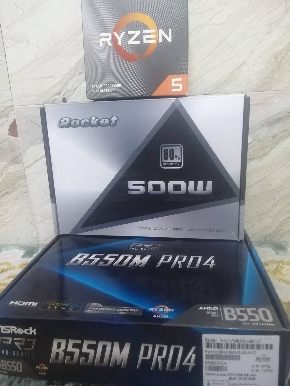 تجميعية جدآ نظيفة كراتين القطع ضاعن 🙁
Cpu R5 3500x❤️‍🔥
ASROCK B550 PRO4❤️‍🔥 SERIES
RAM 16 GB DDR4❤️‍🔥
GPU GTX 1650 4G ❤️‍🔥
HARD SSD M.2 128GB❤️‍🔥
HARD HDD 1000 GB❤️‍🔥
CASE GALAX❤️‍🔥 REVOLUTION-01 WHITE
السعر ٥٥٠ الف ☘️..


**إذا كنت صاحب هذا الإعلان وتريد حذفه لأي سبب، رجاءا أرسل رسالة إلى الدعم الفني**