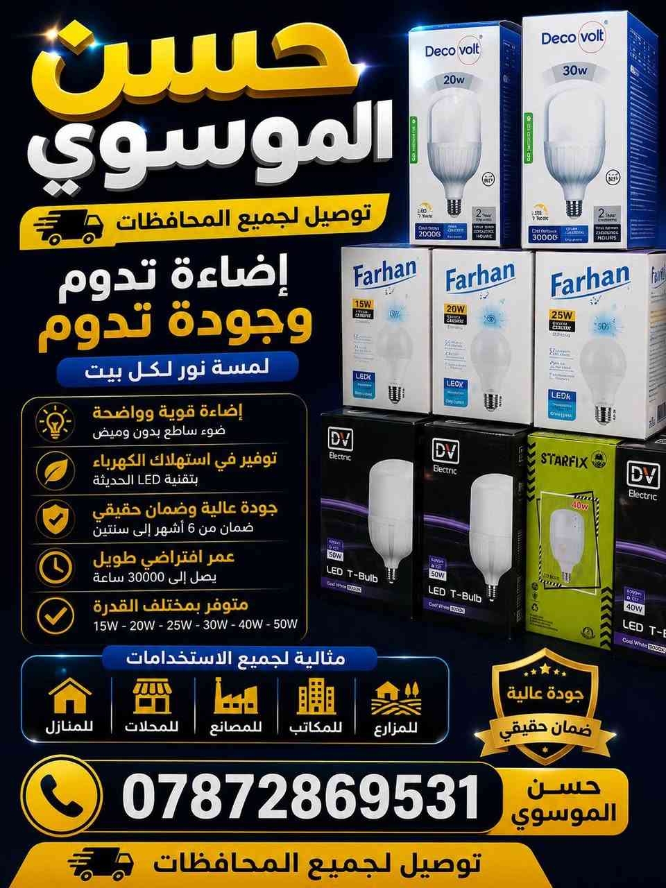 السلام عليكم زبائنا الكرام وصلنا اليوم مواد انشائيه وكهربائيات والعدد اليدويه والصحيه توصيل الجميع المحافظات للحجز واتساب جمله مفرد موجود سعرنا  ‏‪***********‬‏لمعرفة الاسعار قناة تلكرام https://t.me/hi66_5
