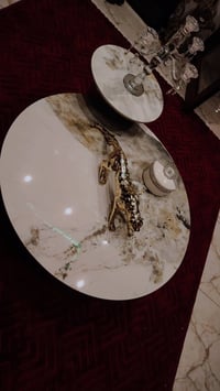 طبلة وسطية • قطعتين • مرمر ثقيل