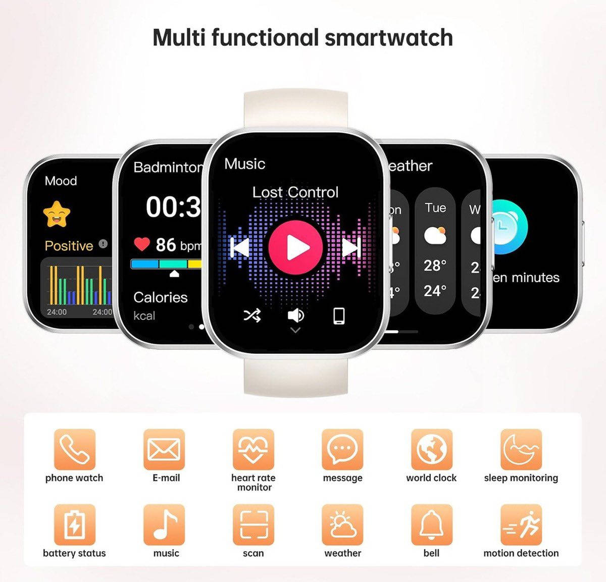 ساعه من اوكتال ماركه الهواتف المدرعه العالميه
OUKITEL BT103.
تأتي هذه الساعة بمجموعة من الميزات التقنية والرياضية، 
شاشة عالية الدقة (HD) بحجم 1.94 بوصة.
تدعم إجراء والرد على المكالمات عبر تقنية البلوتوث.
تتضمن أكثر من 100 وضع رياضي مختلف، بالإضافة إلى عداد للخطوات.
: مزودة بحساس لمراقبة معدل ضربات القلب.
التوافق: تعمل مع الهواتف الذكية بنظامي أندرويد (Android) و iOS


**إذا كنت صاحب هذا الإعلان وتريد حذفه لأي سبب، رجاءا أرسل رسالة إلى الدعم الفني**