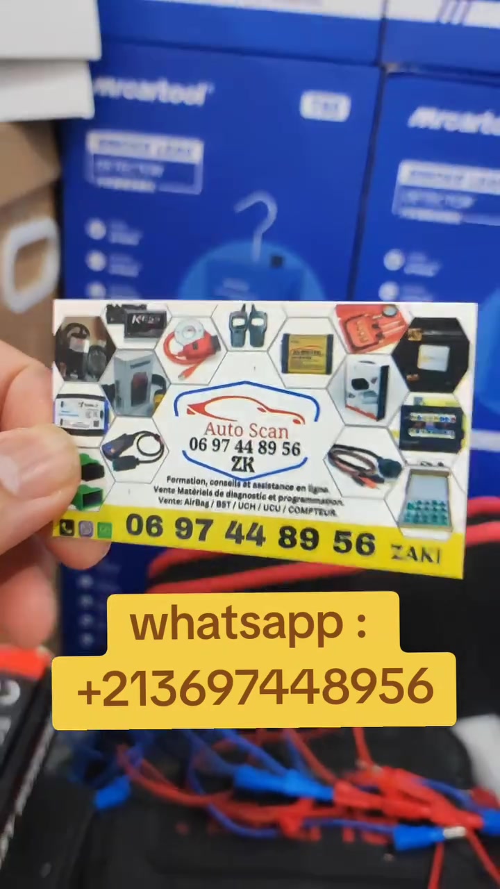 BIG ARRIVAGE AT ZK AUTO SCAN ! 🚀🔥
عودة أقوى أجهزة تشخيص وبرمجة السيارات ميكانيكياً وكهربائياً!
✨ نيفو عالي في الدياقنوستيك.
✨ أسعار مدروسة وتنافسية.
✨ دعم ومرافقة بعد البيع (معانا ما تبقاش وحدك، تتعلم وتخدم متهني).
🔹 التوصيل متوفر لـ 58 ولاية والدفع عند الاستلام.
للطب أو للاستفسار، أهدر معانا درك على الواتساب: 👇
📱 0697 44 89 56


**إذا كنت صاحب هذا الإعلان وتريد حذفه لأي سبب، رجاءا أرسل رسالة إلى الدعم الفني**