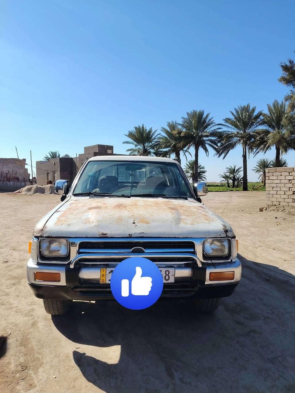 سلام عليكم سياره تيوتاا مديل 93سياره نضيفه مداور ثاني يوم.  الرقم مثنئ  السعر 45 مكان الدوانيه قض الشنافيه  
***********
