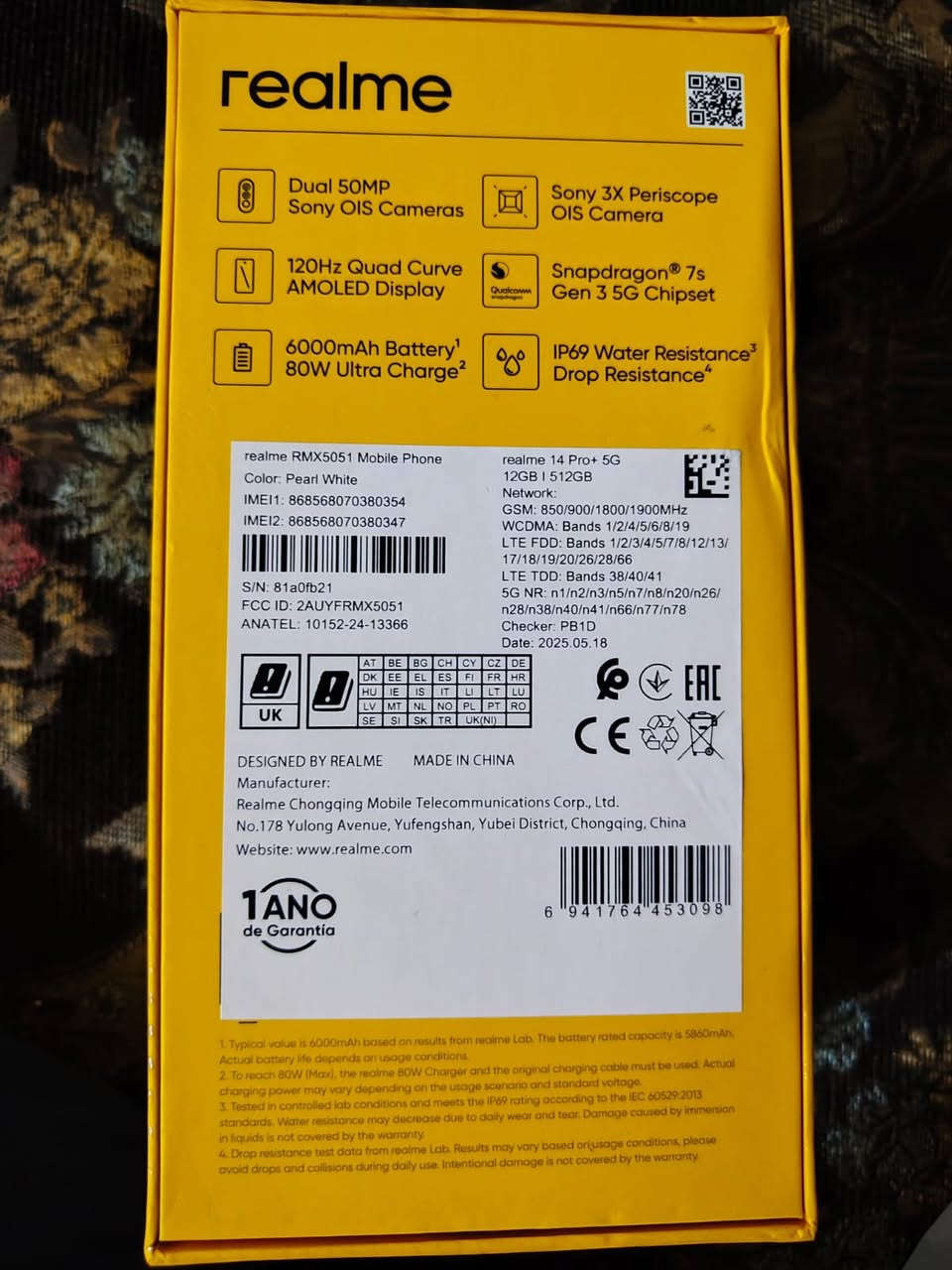 جهاز ريلمي 14 برو بلاس
نظافة 100‎% يلمع بعدة بالكارتون
جبتة قبل شهرين ب 650 واريده هسة ب 550 جديد مستخدم قليل جهاز كلش راقي بمعنى الكلمة مواصفات موجود بصورة الكارتونة
مكاني بغداد حي العامل


**إذا كنت صاحب هذا الإعلان وتريد حذفه لأي سبب، رجاءا أرسل رسالة إلى الدعم الفني**