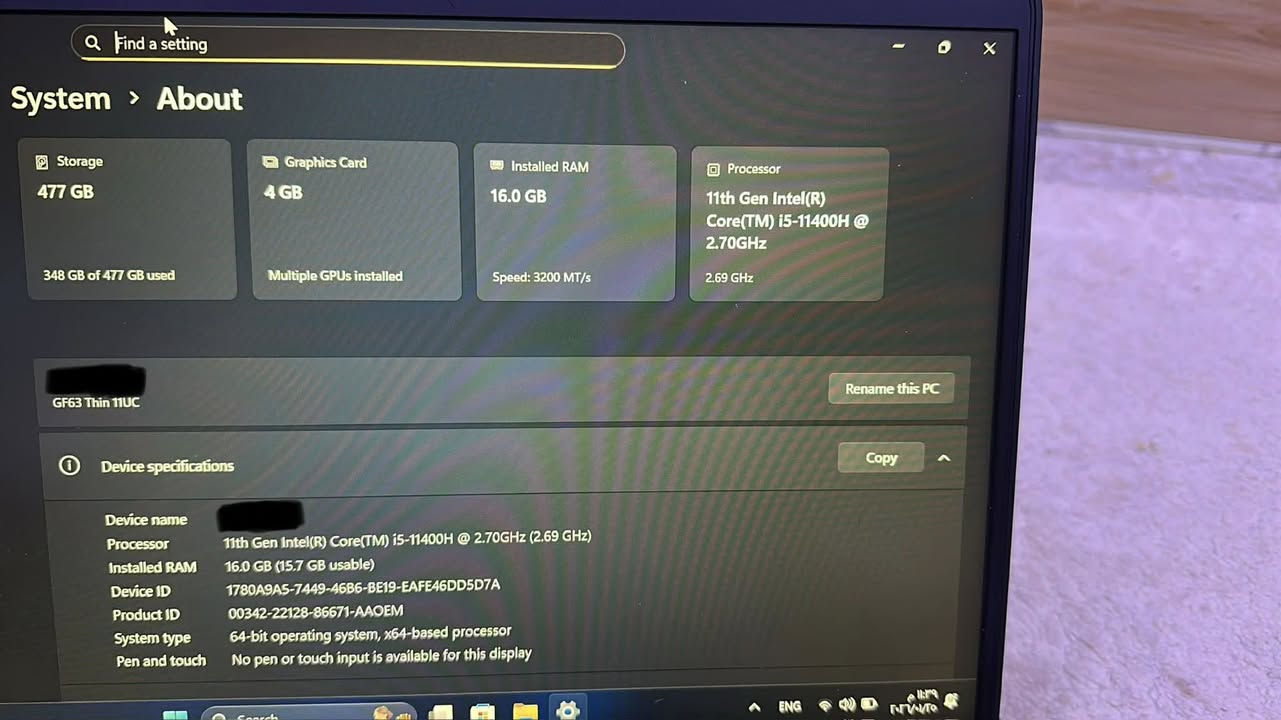 سلام عليكم شباب لاب توب كيمنك للبيع
للتواصل 0770 065 4737

المعالج (CPU): Intel Core i5-11400H

كرت الشاشة (GPU): NVIDIA
GeForce RTX3050 4 VRAM

الرام (RAM): 16GB

بتردد 3400

التخزين:

500GB SSD
