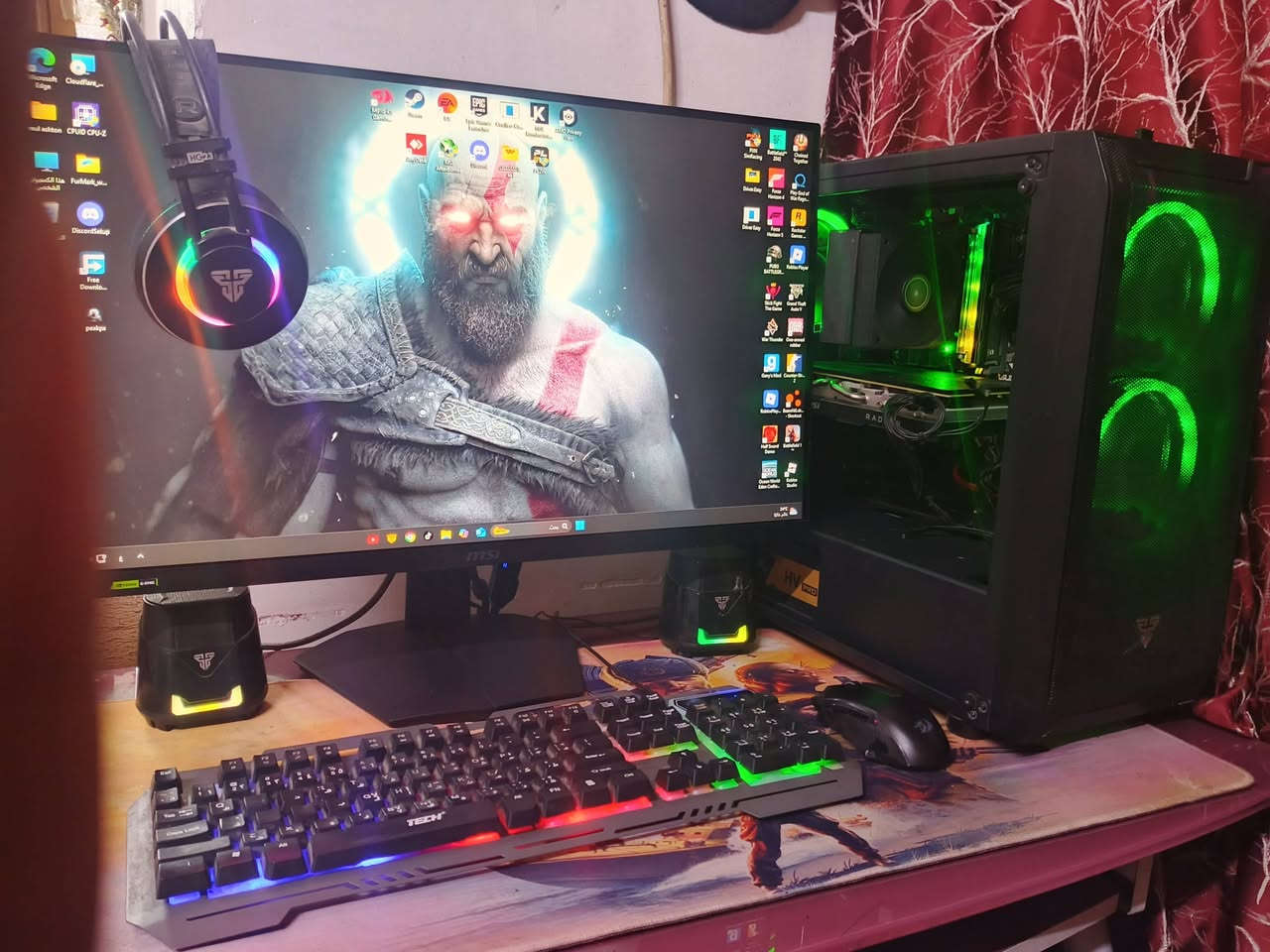 سلام عليكم للبيع تجميعه كاملة
AMD Rx 5700 xt 8g
Core i5 14440f 16 
Ram 16g 8*8
Matherbord asos h610
 Power supply 650
Cooler COOLLEO
M.2* 256g
HDD 2T

mouse Fantech REDRAGON Mg910 
شاشة MSI (Micro-Star International) حجم 27*/180 Hz
كيس من شركة Fantech REDRAGON سلسلة Strike RGB 
سماعه من شركة Fantech REDRAGON RGB 3.5hz محيطية 
سماعه رأس من شركة Fantech REDRAGON محيطية

رايدها 975 وبيها مجال للطيبين
مكاني بغداد غزالية

***********
***********
