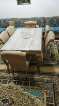 #ميز طعام ٦كراسي مرمر ثقيل  بيه ضرر بل كراسي موضح  بغداد الدوره ال ١٢٠...