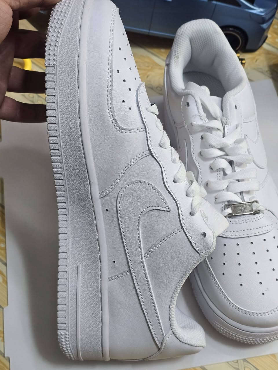 نايك ايرفورس ون جديد مو باله صنع فتنام وكاله  الاصلي
متوفر قياسات👇👇
 قياس 43 طول 27.5
قياس 42 طول قدم 26.5


**إذا كنت صاحب هذا الإعلان وتريد حذفه لأي سبب، رجاءا أرسل رسالة إلى الدعم الفني**