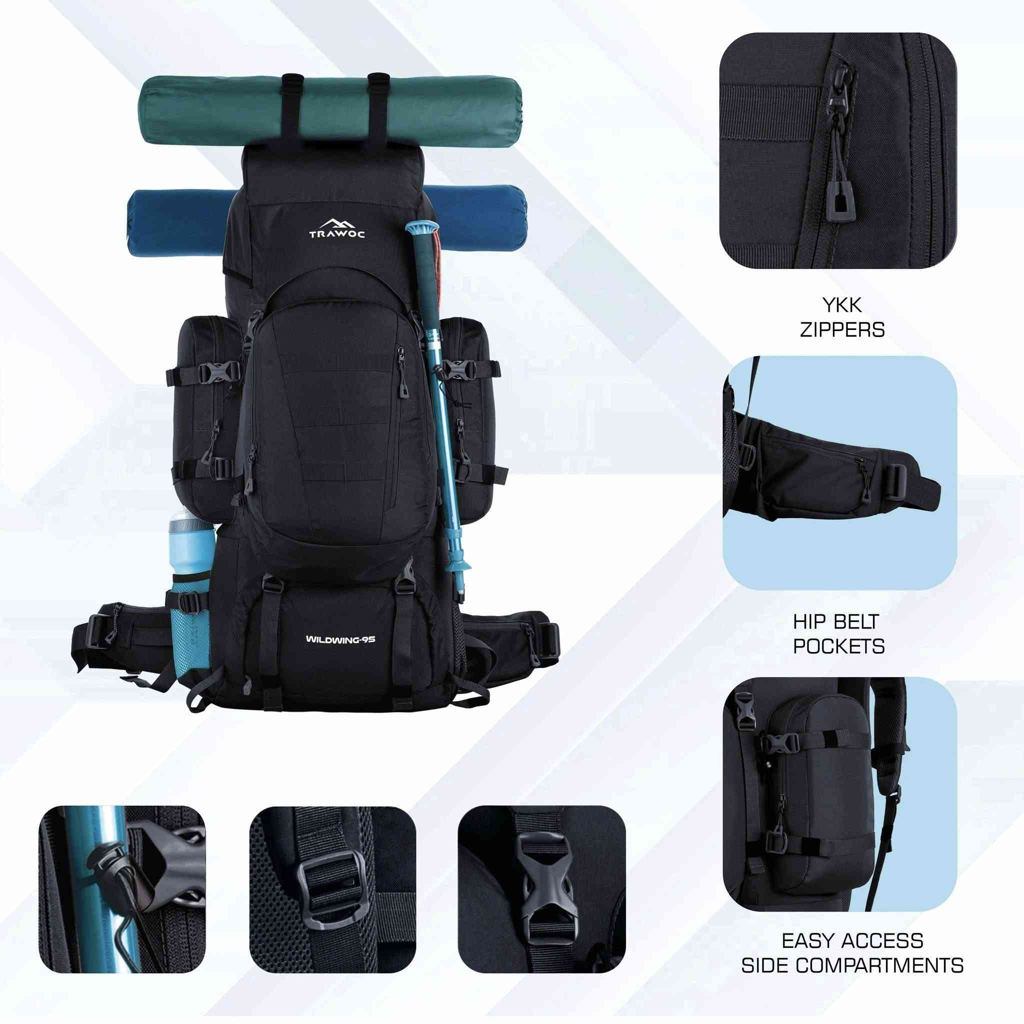 جودة عالي جدا وتجربة ممتعه اثناء الاستخدام
حقيبة سفر وتخييم احترافية بإطار معدني داخلي وسعة ضخمة | TRAWOC WILDWING Internal Frame Travel Backpack

حقيبة ظهر احترافية للسفر والمغامرات الطويلة (بسعة 70 لتر)، مصممة لتحمل الأوزان الثقيلة وتوفير أقصى درجات الراحة بفضل الإطار المعدني الداخلي القابل للإزالة. مثالية جداً للسفر والتخييم والرحلات التي تدوم من 5 إلى 7 أيام.

ليش هذي الحقيبة هي رفيقك المثالي بالسفر؟

مساحة تخزين ذكية وواسعة: مقصورة رئيسية ضخمة مع جيب مبطن مخصص للابتوب، بالإضافة إلى قسم سفلي منفصل ومعزول للأحذية لتنظيم أغراضك بكل سهولة.

مزودة بإطار معدني (فايبر) داخلي ونظام تعديل طول الظهر بـ 5 مستويات لتناسب قياسك بدقة. مع حشوة شبكية للظهر تسمح بتهوية ممتازة وتمنع التعرق والتعب.

 أحزمة صدر وخصر مبطنة لضمان توازنك في أصعب الطرق وتقليل الضغط على ظهرك وكتفيك، مع جيوب صغيرة بسحابات على حزام الخصر لأغراضك السريعة.

تأتي مع غطاء ضد المطر مدمج في الجيب السفلي، وصفارة إنذار في حزام الصدر، وأشرطة عاكسة للضوء لسلامتك في الليل.

مجهزة بسحابات YKK الأصلية المعروفة عالمياً بمتانتها وسلاستها، ومصممة لتتحمل أشق ظروف السفر والمطارات.


**إذا كنت صاحب هذا الإعلان وتريد حذفه لأي سبب، رجاءا أرسل رسالة إلى الدعم الفني**