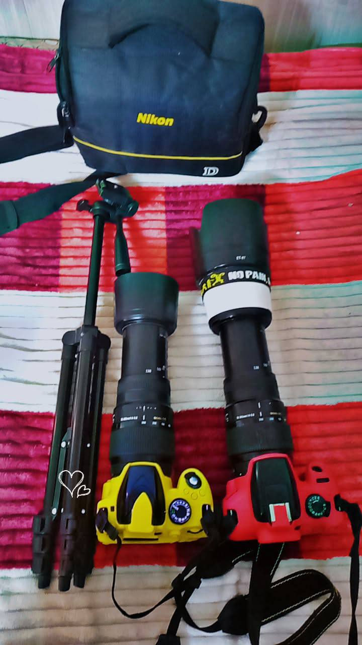 ❤️ذكـر الله واجـب🤎
.💎بسم الله ماشاء الله 💎

كامرتين للبيع وغراض كامره

الكامره الاولى   ( نيكون 3200 d ) 
الكامره الثانيه   ( كانون 1300 d )
عدسه نيكون 70/300 سكماا
عدسه كانون 70/300 سكما بس عاطل الاوتو مالهاا توضح بيدك مو كهربائي
ناقل صور عدد 2 
استاند ثلاثي معدني الاصلي ابو الريمونت
حزام كتف نيكون
حزام كتف كانون
شاحنه وبطاريه نيكون
شاحنه وبطاريه كانون
رام 32 كيكا
رامات عدد 4 (16كيكا)
هود كامرا اصلي عدد 2 
جنطه كامره اصليه

كلمن وسعره + كلهن سعرهن 350 الف فقط
متوفر توصيل جميع محافضات العراق


**إذا كنت صاحب هذا الإعلان وتريد حذفه لأي سبب، رجاءا أرسل رسالة إلى الدعم الفني**