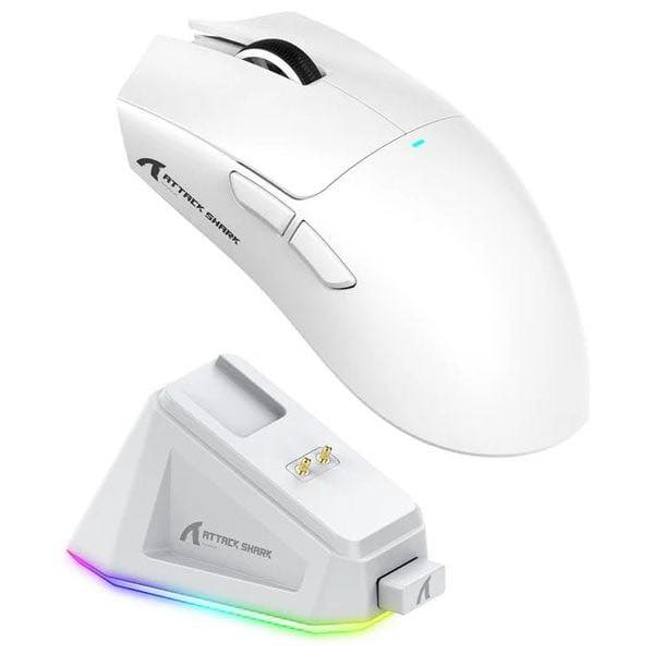 هذا هو ماوس الألعاب اللاسلكي Attack Shark X11 باللون الأبيض، والذي يتميز بقاعدة شحن RGB.خيارات الاتصال: يدعم ثلاثة أوضاع للاتصال: سلكي (USB-C)، ولاسلكي 2.4 جيجاهرتز، وبلوتوث.الأداء: يعمل بمستشعر بصري PAW3311 بدقة تصل إلى 22,000 نقطة في البوصة (DPI).التصميم: يتميز بوزن خفيف يبلغ حوالي 63 جرامًا لتوفير الراحة أثناء اللعب لفترات طويلة.


**إذا كنت صاحب هذا الإعلان وتريد حذفه لأي سبب، رجاءا أرسل رسالة إلى الدعم الفني**