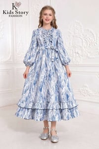 فستان بناتي • شيفون تركي • مقاس ٨-١٢ سنة